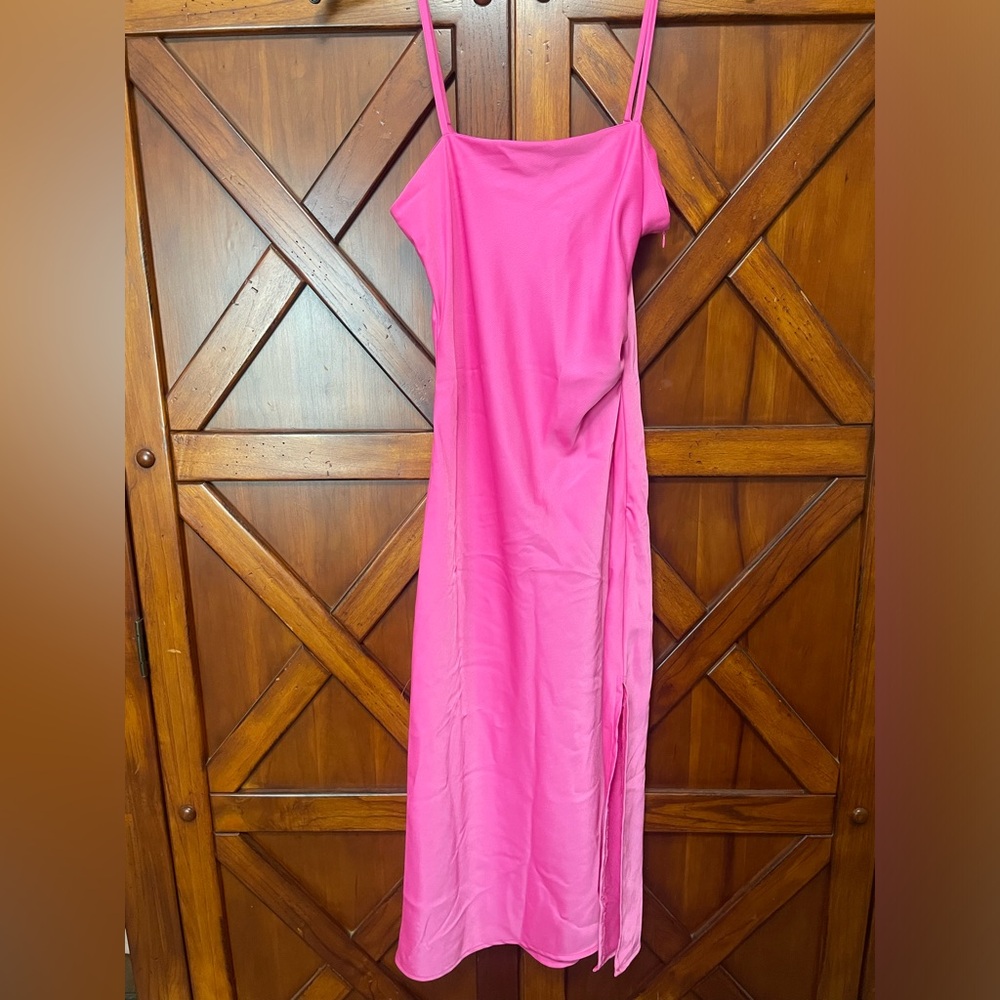 Hot Pink slip dress